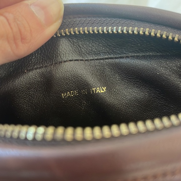 Vintage Chanel camera bag. Quilted brown/burgundy/bronze color. - Picture 6 of 6